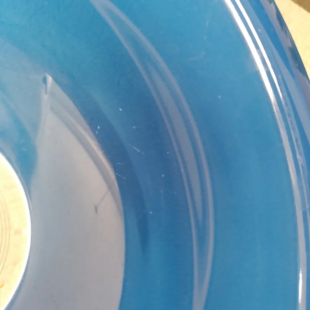 Pyrex 325 cobalt blue mixing bowl 2.5L with clear glass bottom - Picture 3 of 13